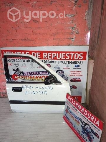 Moldura puerta copiloto honda Accord 90 bno i